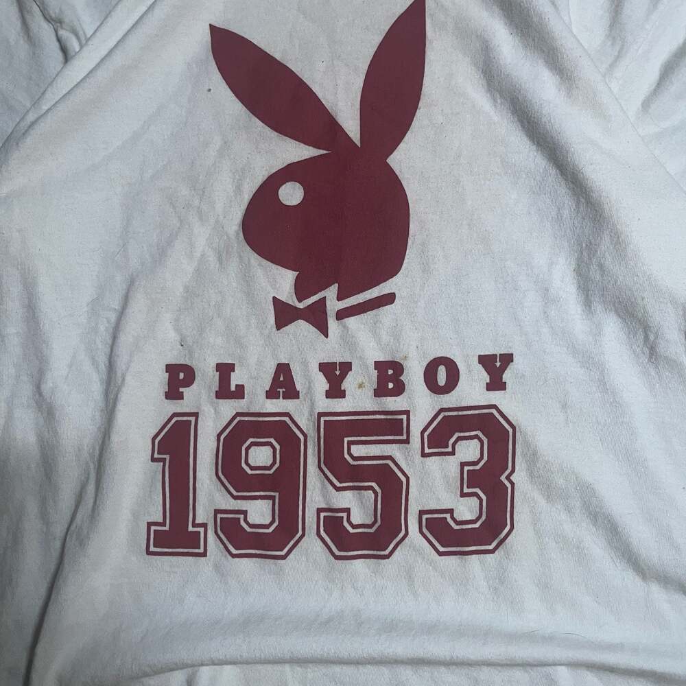 Playboy 1953 Varsity Bunny Logo White T-Shirt
